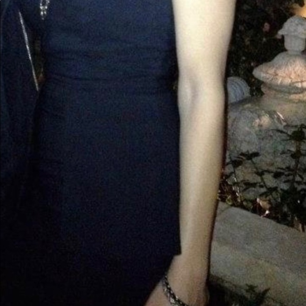 DSA Black Strapless Bodycon Mini Dress with Decorative Zipper Size Small - Picture 5 of 15